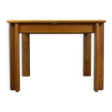 Table à manger extensible en chêne carré, Italie années 1970