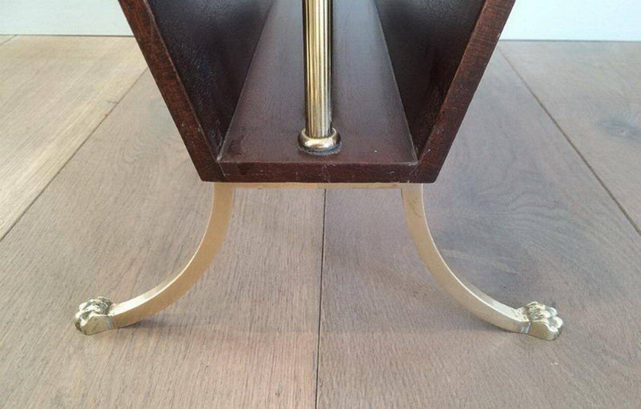 Magazine rack with claw feet. Maison Jansen