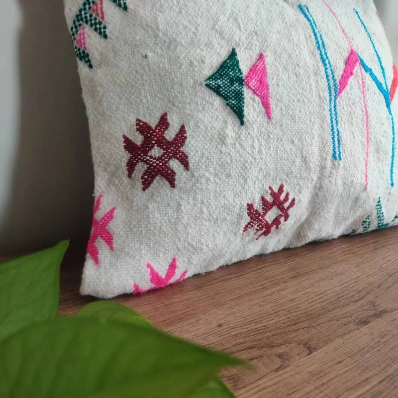 Colourful Berber kilim cushion
