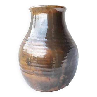 Signed stoneware vase