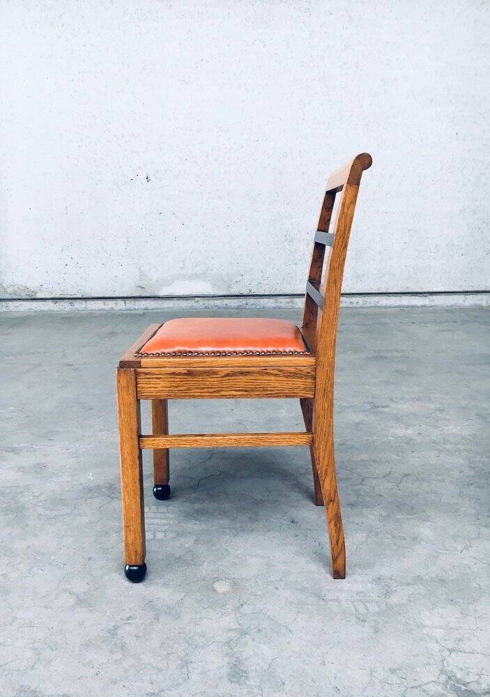 Set of Art Deco Belgian Side Chairs, 1930s