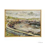 Oban Harbour, Scotland, 1977 – Oil painting by Alexander Michael