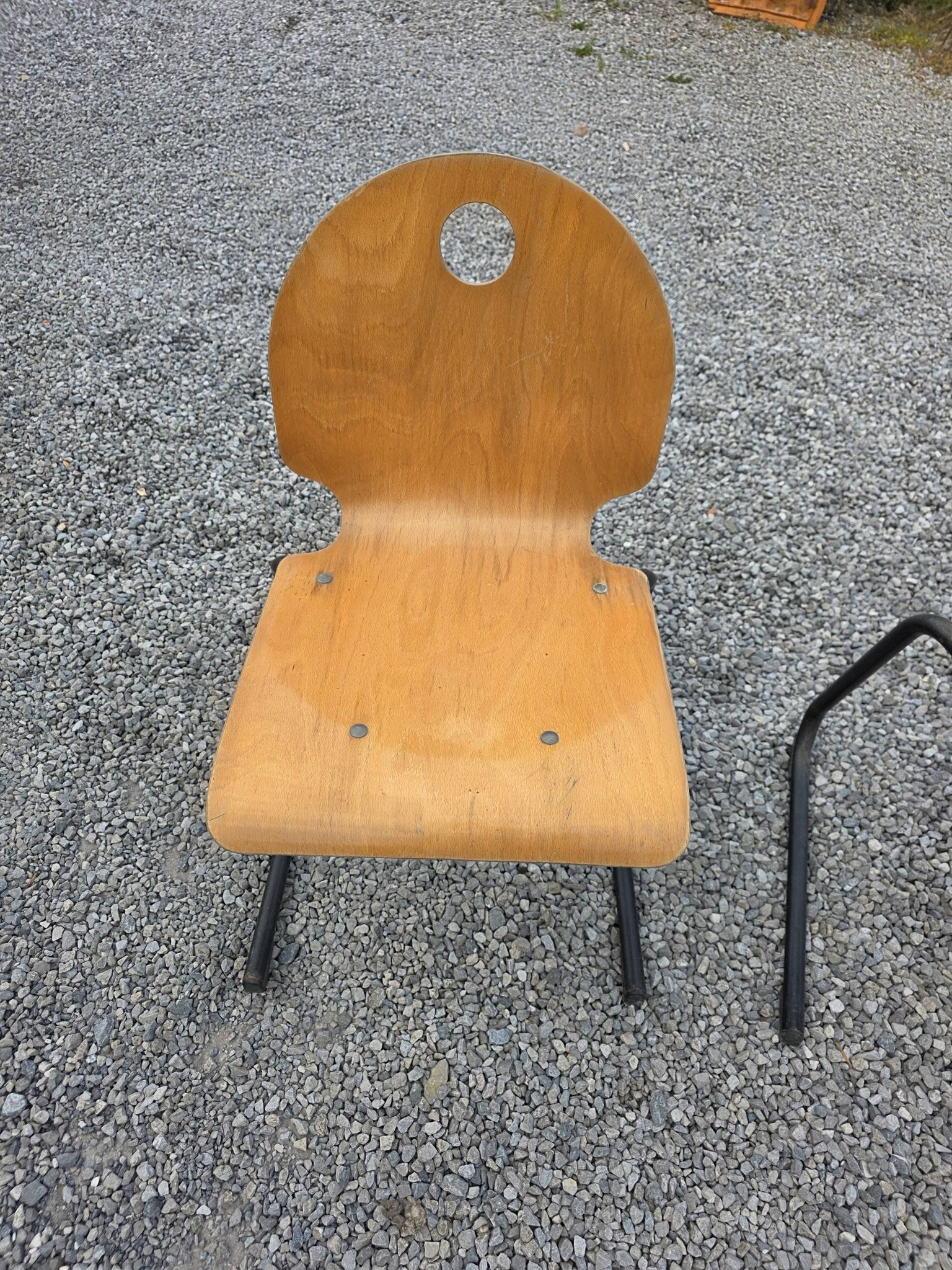 4 vintage school chairs from the 70s