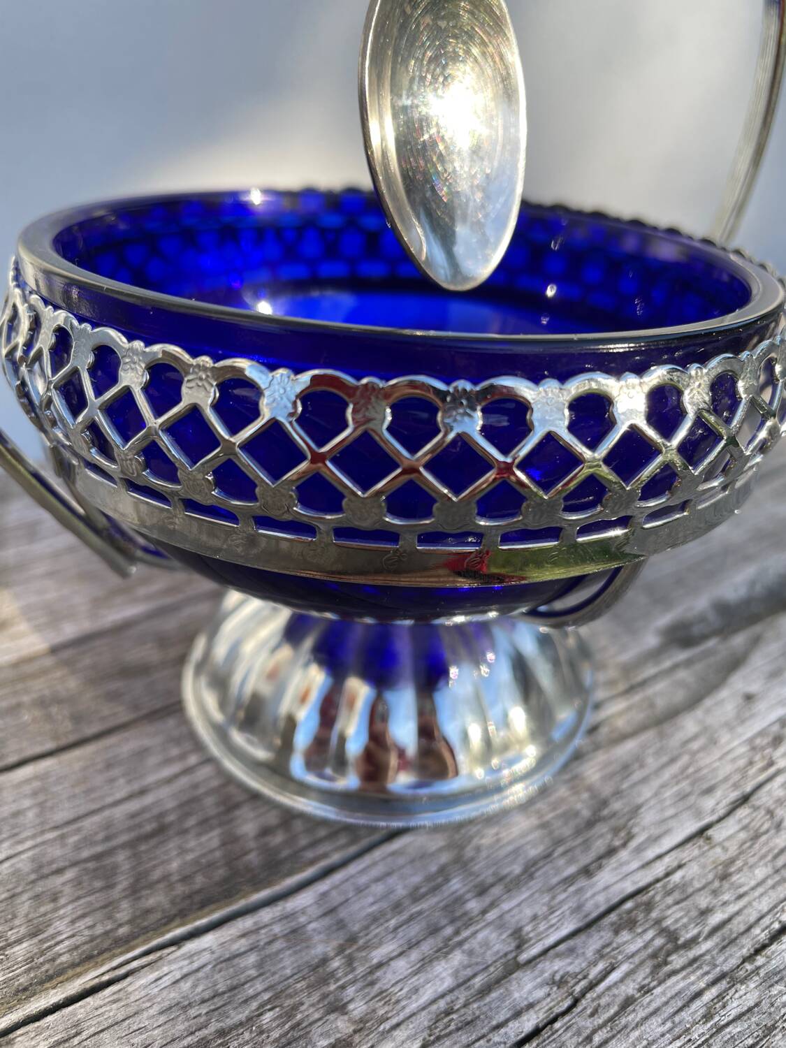 Silver-plated sugar bowl, 1970