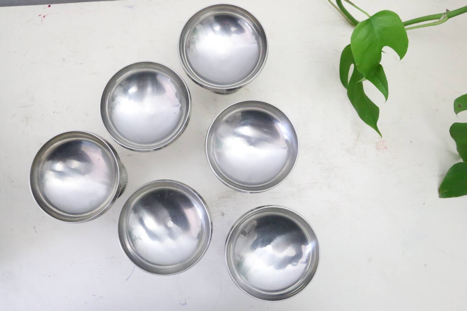 Set of 6 Letang Rely stainless steel cups