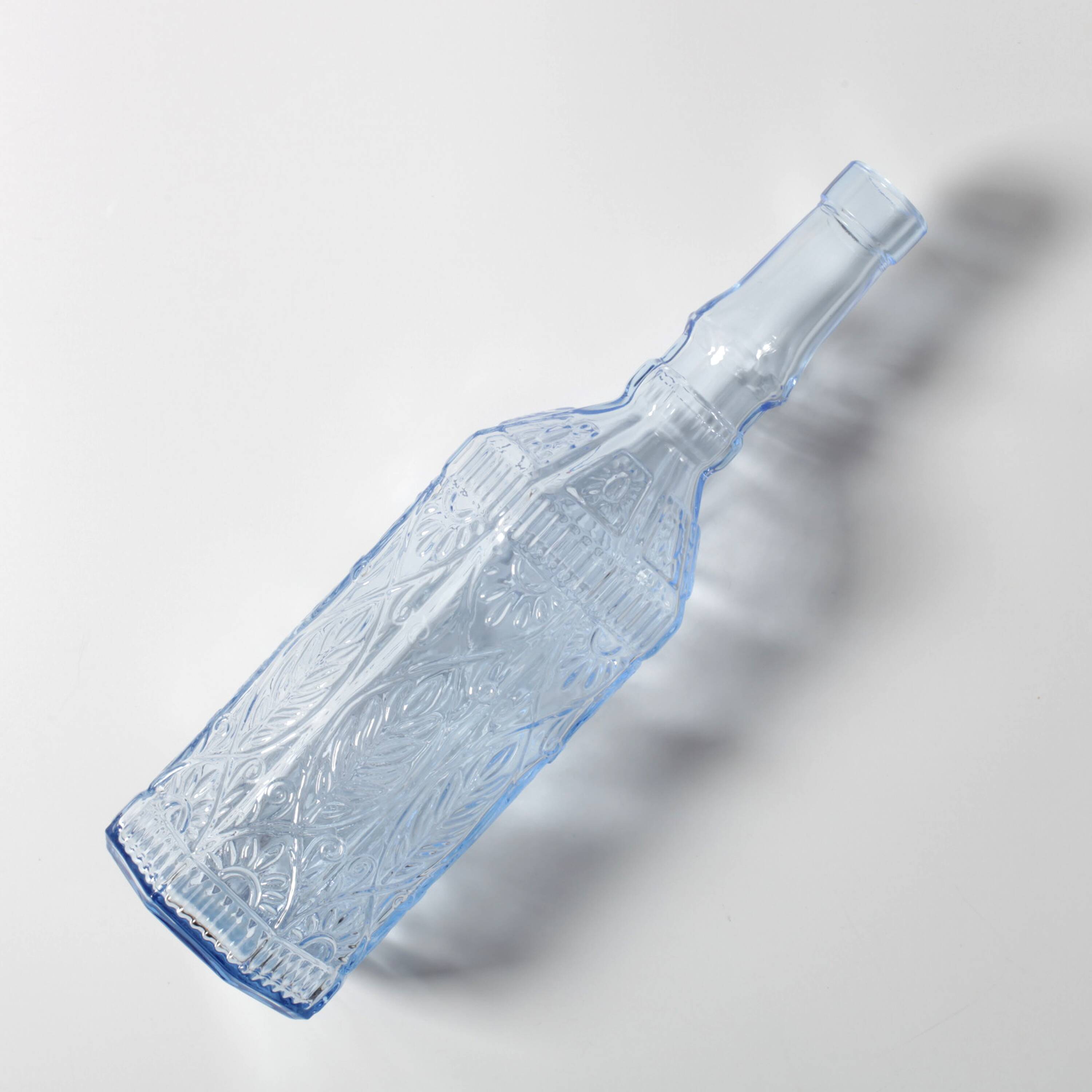 Vintage Light Blue Bottle / Country Home Fiesole Bottle 720ml / Bormioli
