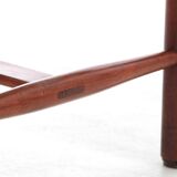 Scandinavian teak footrest or ottoman