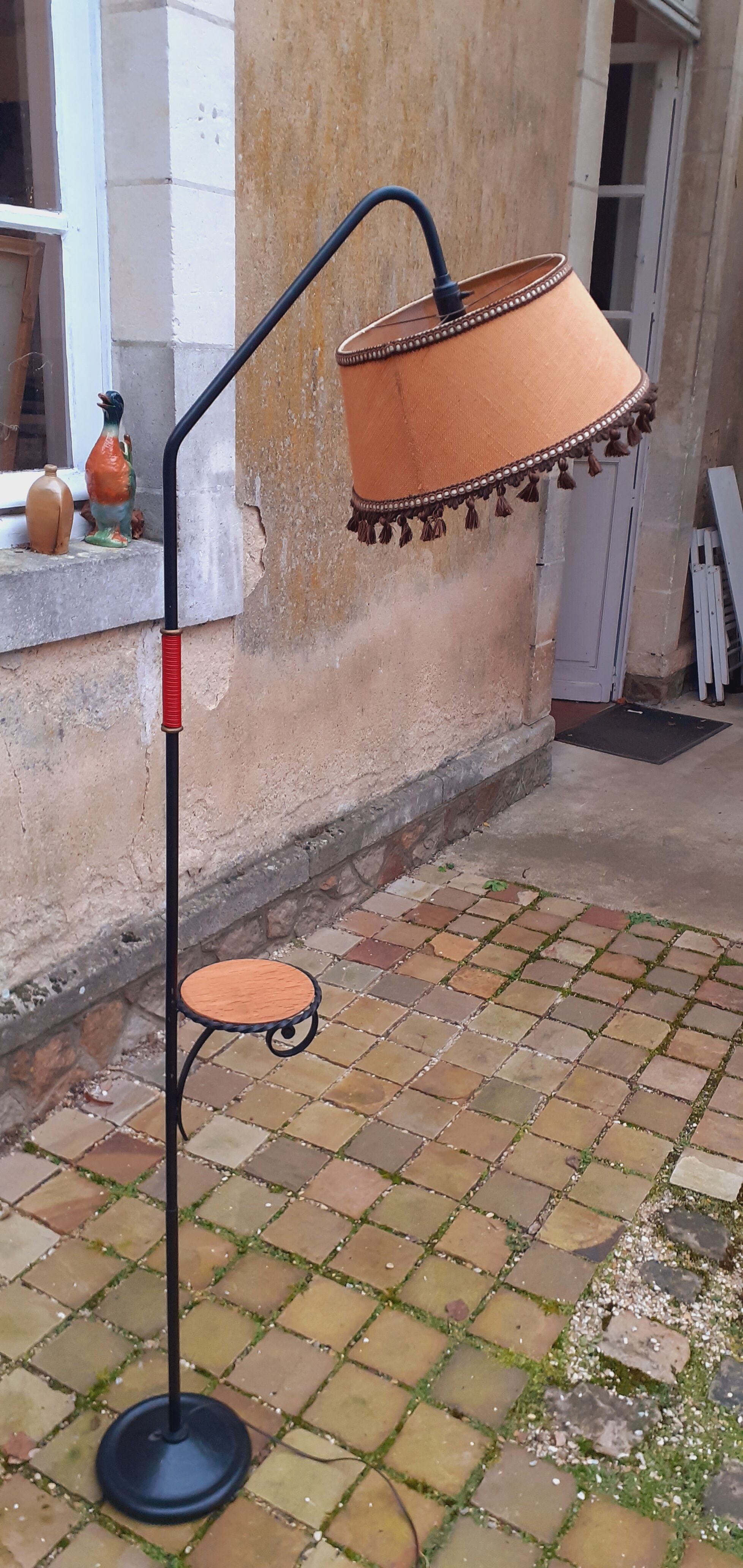 Lampadaire, liseuse vintage année 60 fer forgé