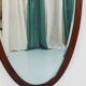 Early Biedermeier Large Antique Pearwood Shield Wall Mirror, Vienna, 1820s