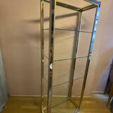 Silver and gold metal shelf, from the 80s.