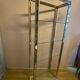 Silver and gold metal shelf, from the 80s.