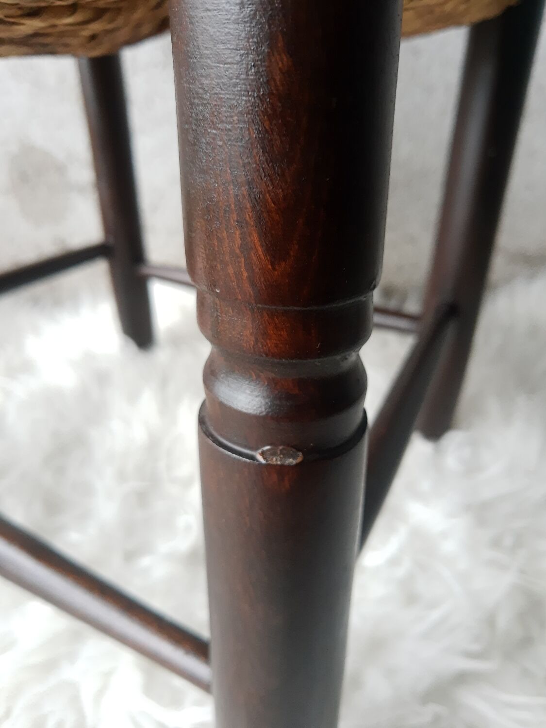 Antique armchair mulched vintage child