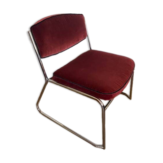 Vintage 70s velvet armchair