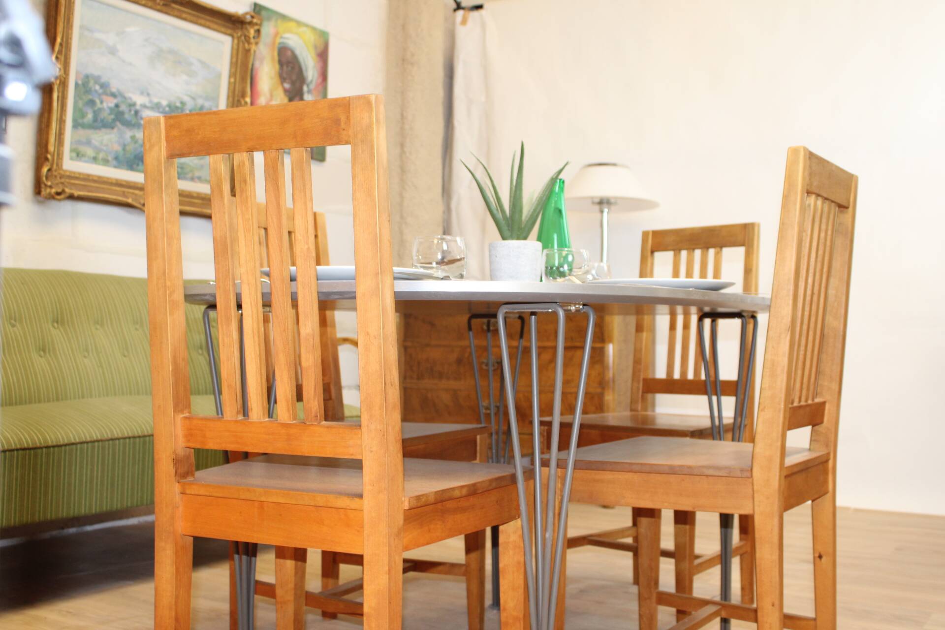 6 vintage Axel Larson chairs from mobel-shop suede