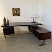 Vintage president corner desk in rosewood design by Gianni Moscatelli vintage