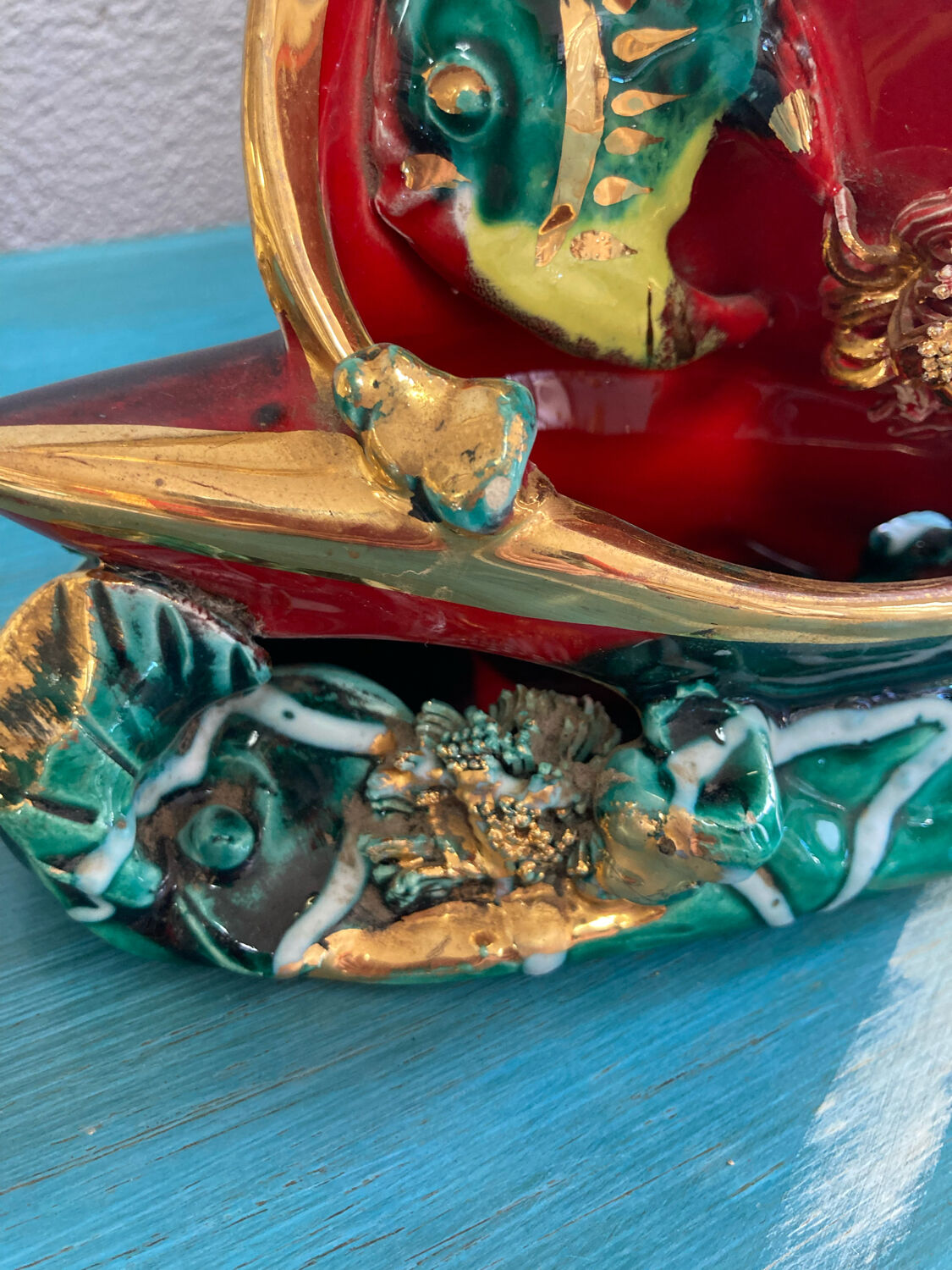 Night light lamp Ceramic fish Vallauris