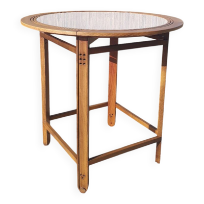 Table d'appoint italienne vintage Giorgetti Galaxy en bois blanc