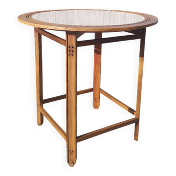 Vintage Italuin side table Giorgetti Galaxy wood white