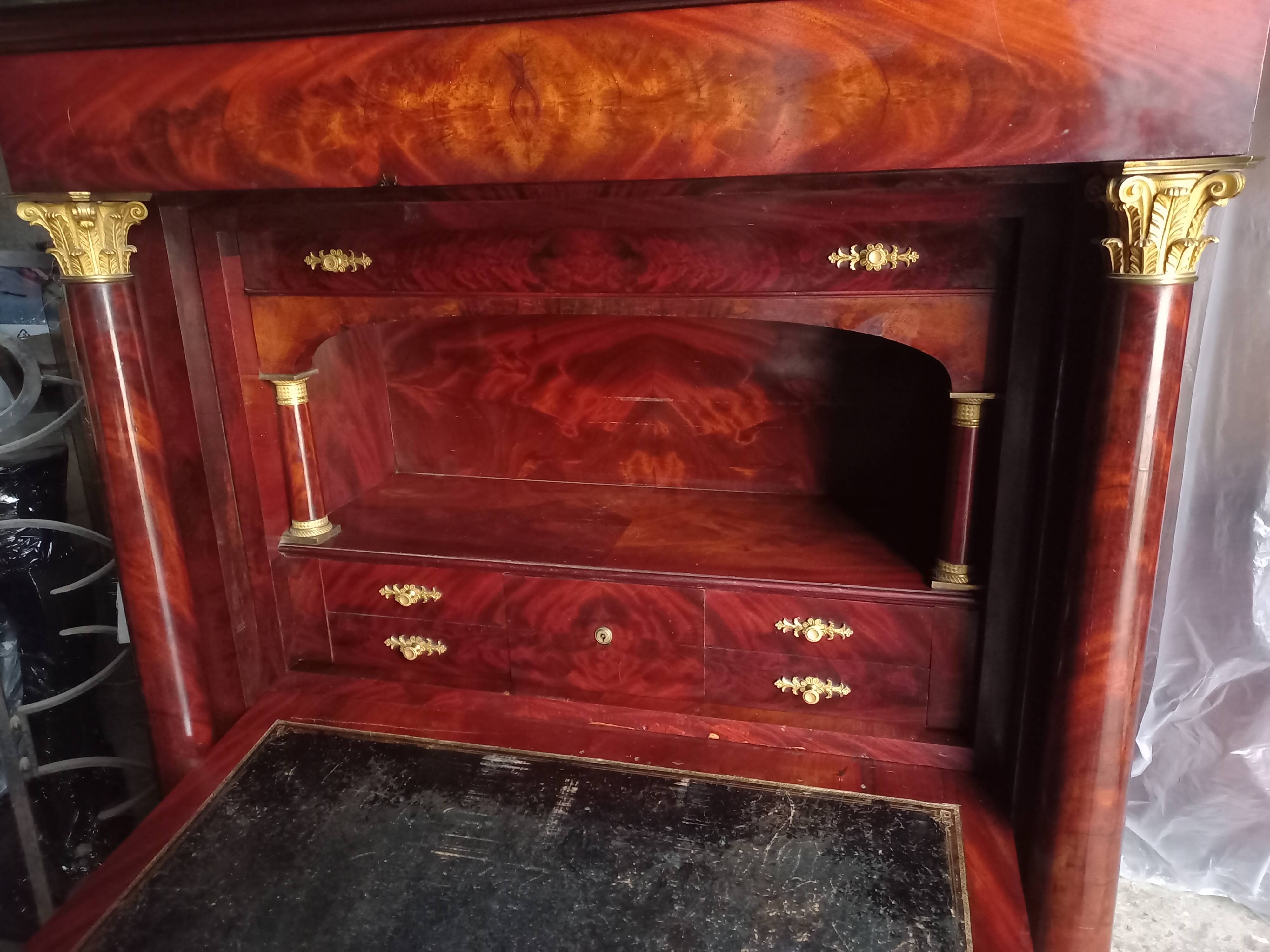 Empire Period Corinthian Bronze Secretary