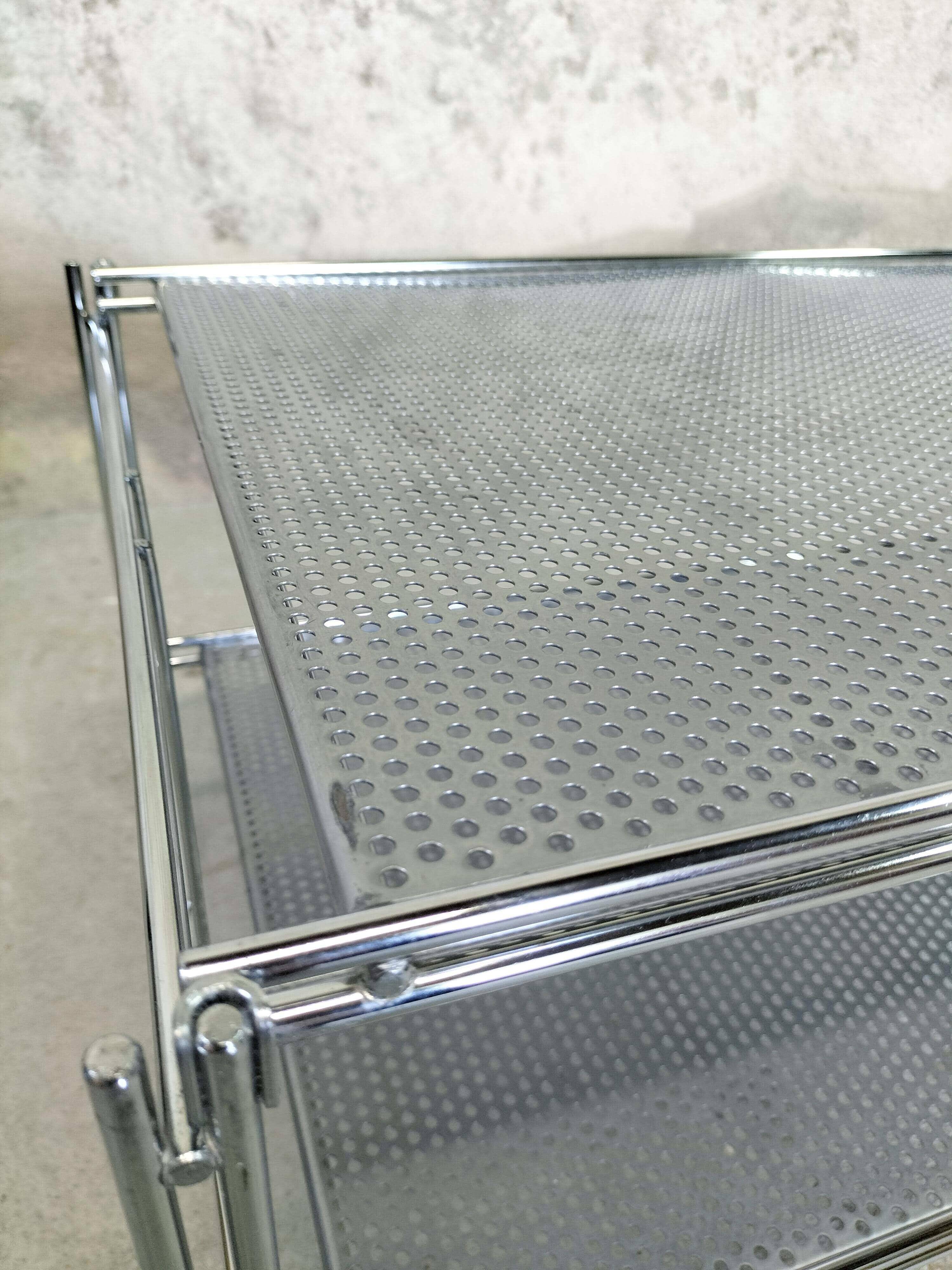 Chrome metal coffee table