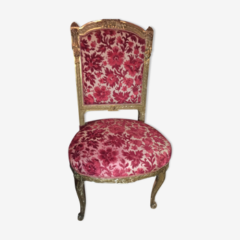 Chaise Louis XVI avec du bois doré