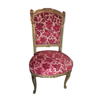 Chaise Louis XVI avec du bois doré