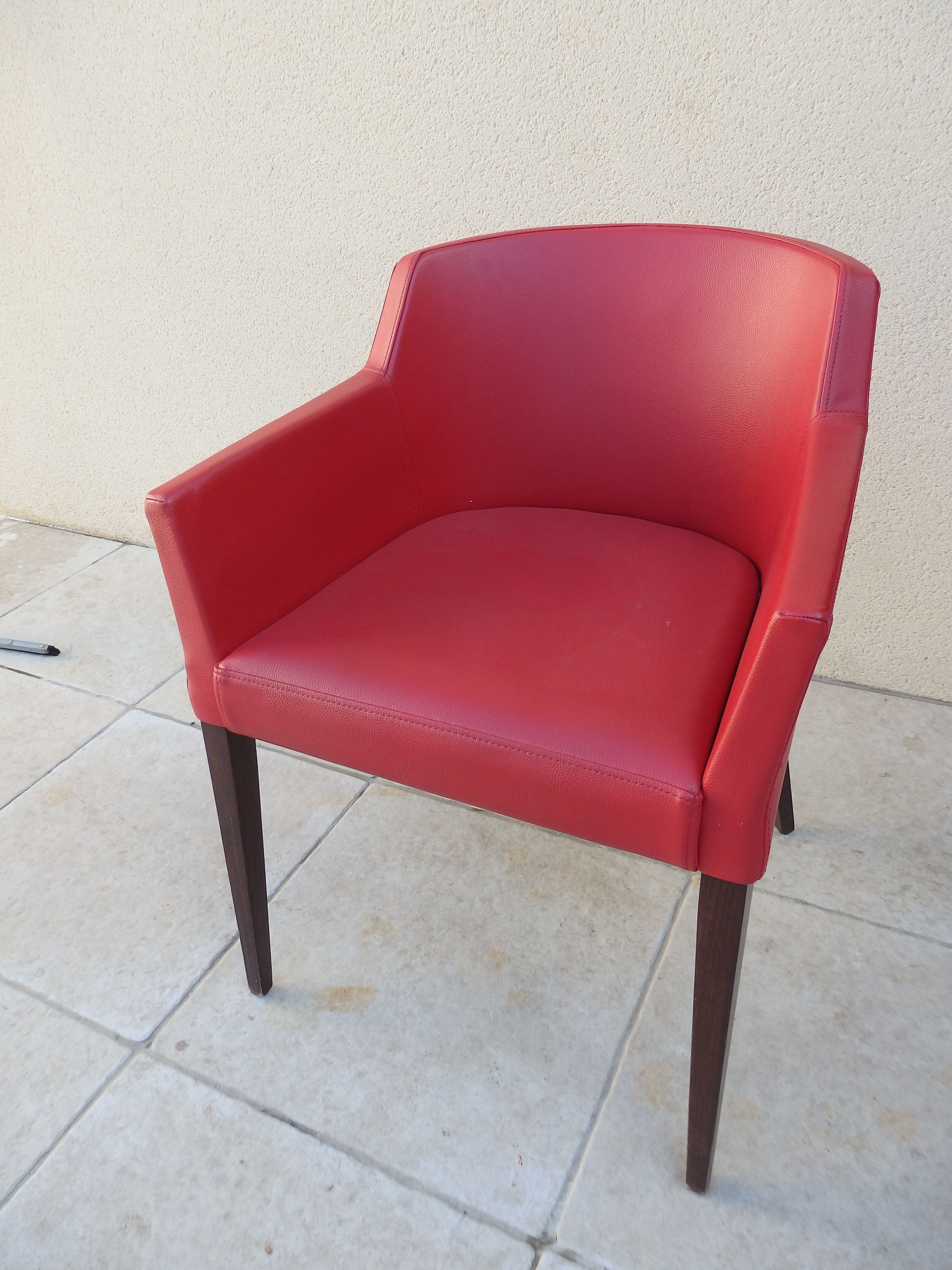 Fauteuil rouge mobitec design vintage