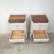 2 tables de chevet vintage en noyer