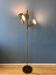 Vintage Dijkstra Space Age floor lamp, brown and chrome floor light