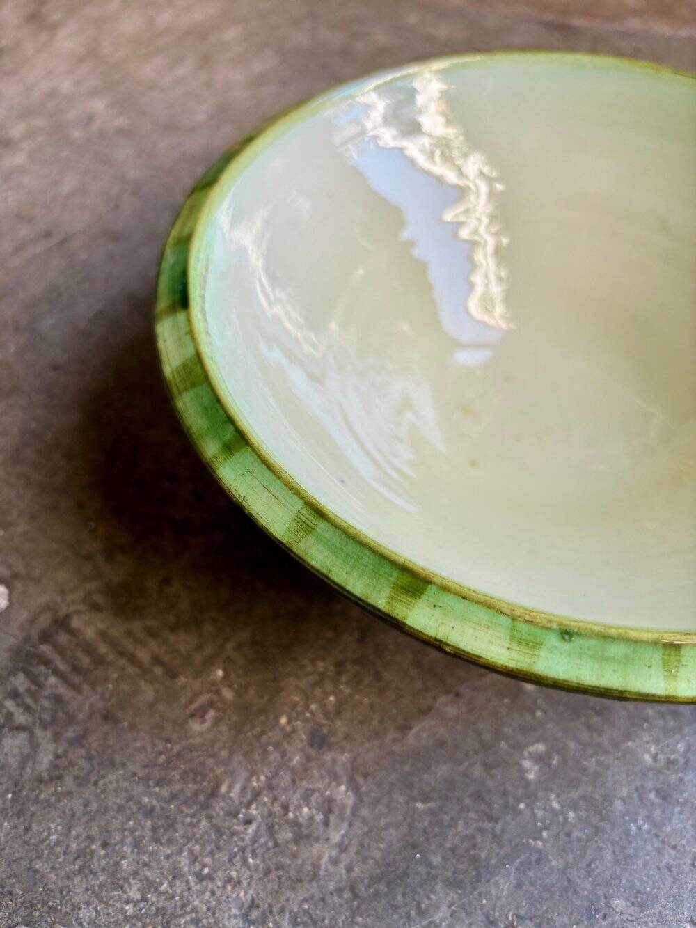 Hand-painted ceramic alcea bowl, size L
