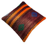 Vintage turkish kilim cushion cover , 40 x 40 cm