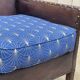 Club armchair art deco era leather and fabric cushion