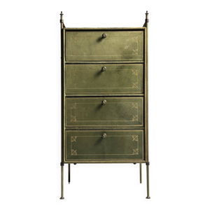 Commode en cuir vers