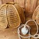 Paire de Suspension en rotin vintage