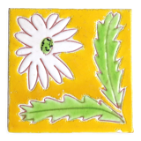 Dessous de plat carreau en céramique  " fleur ", années 60