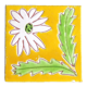Ceramic tile "flower" trivet, 60s