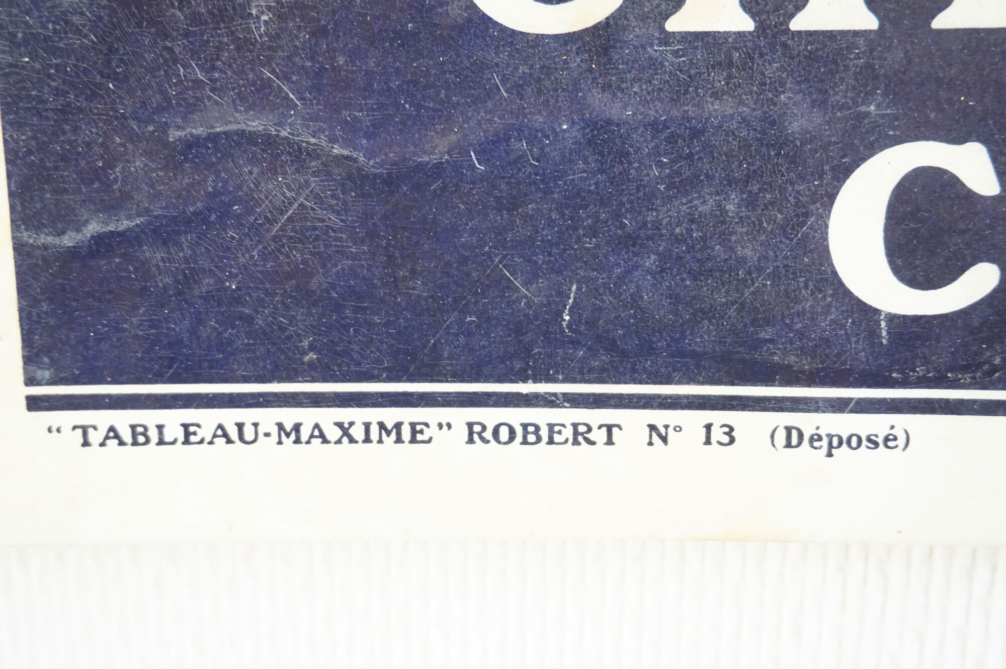 Sign of factory vintage 1920 "table-maxim" robert number 13 filed