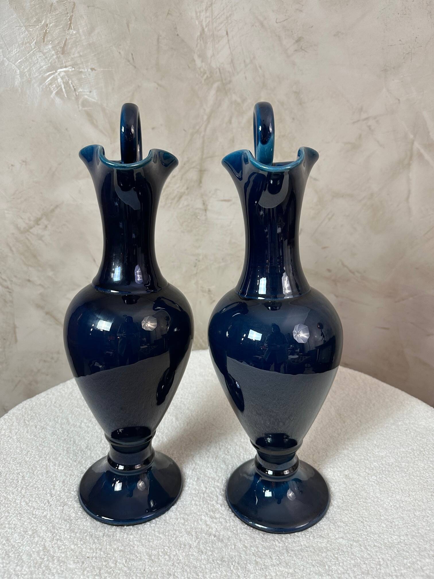 Pair of ceramic ewer