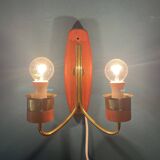 Danish teak wall lamp
