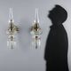 Antique wall sconces in crystal glass, Italy, 20th century