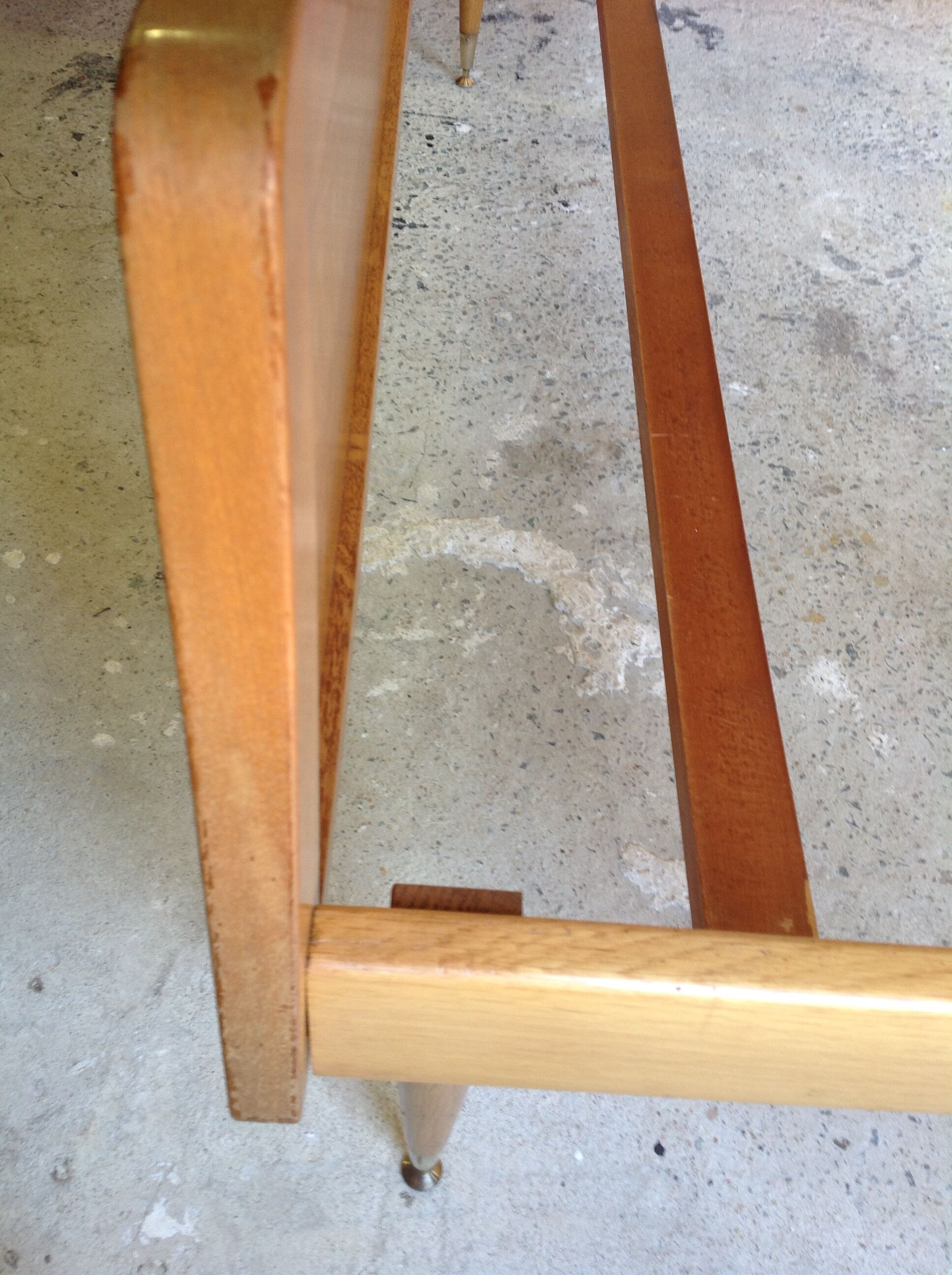 Vintage rattan wood bed