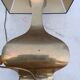 Bronze lamp and dark brown fabric shade