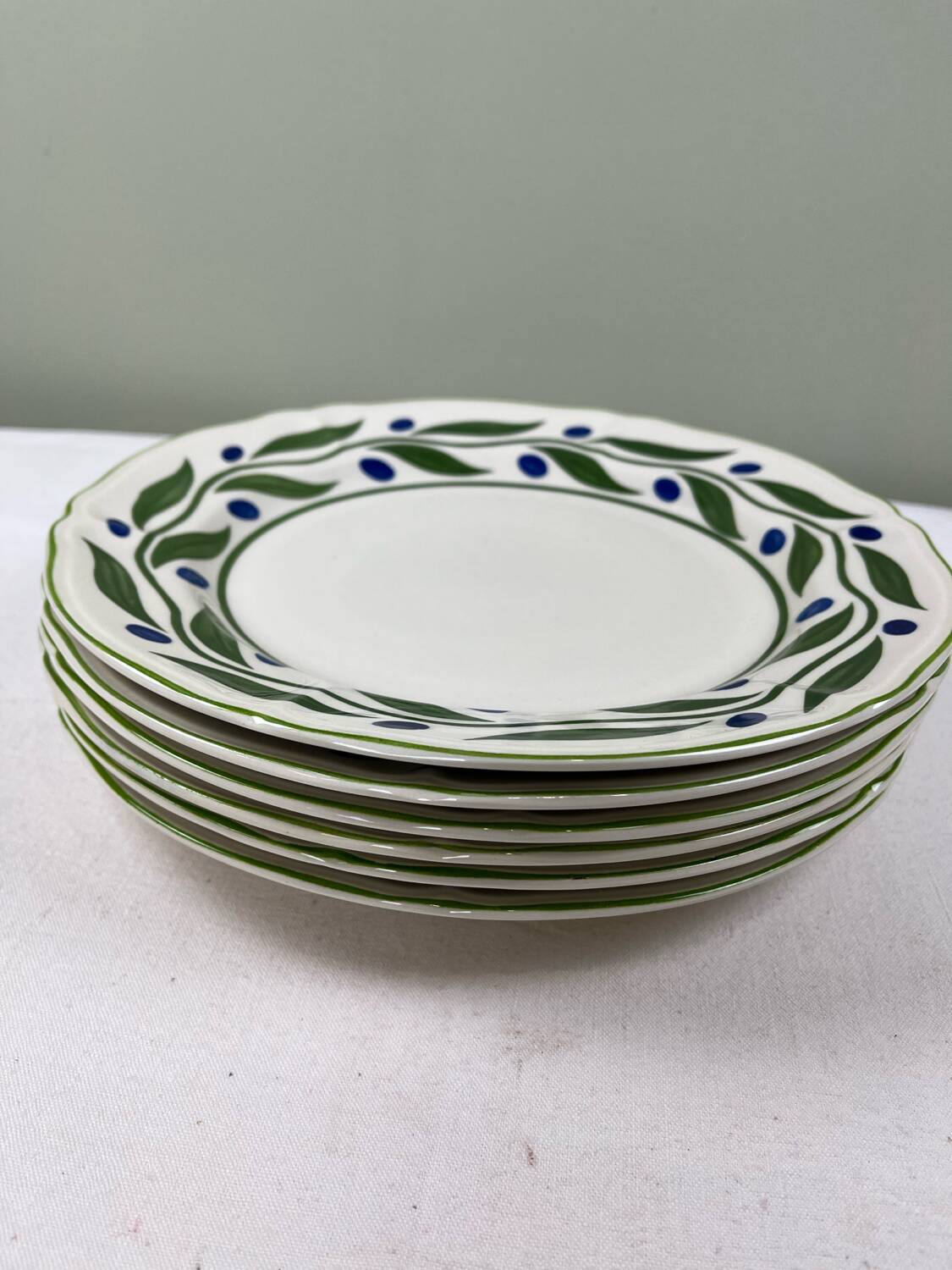 6 decorated dinner plates