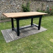 Vintage solid oak farmhouse table