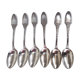 6 silver metal soup spoons by Boulenger, beginning 20th century