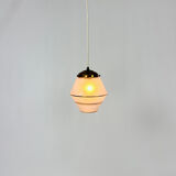 Art Deco Opaline Glass Pendant Lamp, 1930s