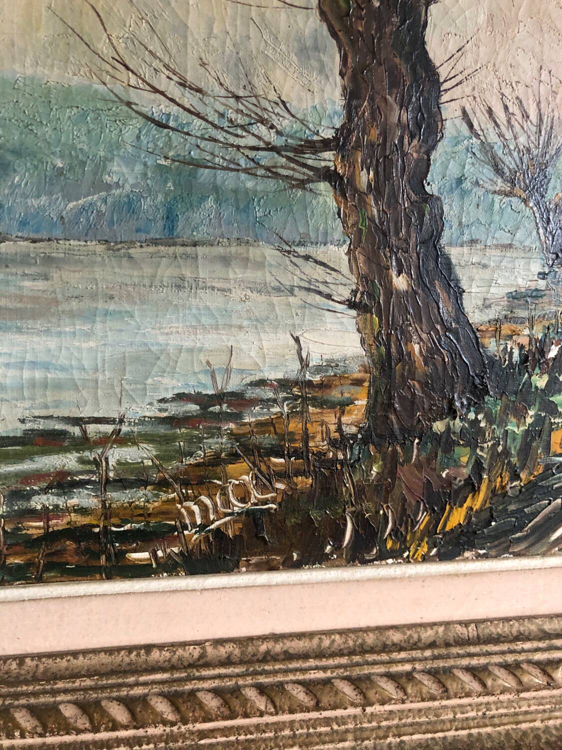 Oil on canvas landscape of Vendée