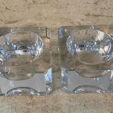 Pair of vintage crystal salerons