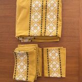 Tablecloth and napkins in cotton from the 60s