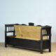 Antique pine drop-top bench, 1900s
